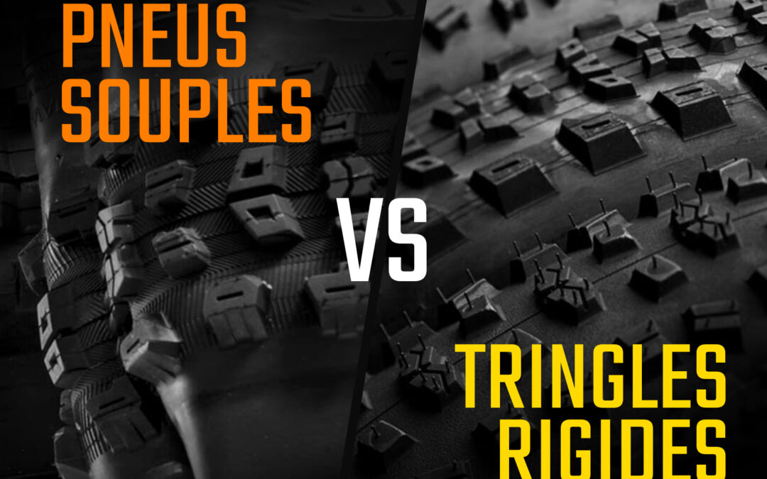 Différence entre pneu vtt souple et tringle rigide
